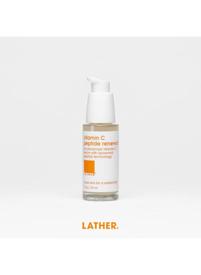 LATHER Vitamin C Peptide Renewal, 1 Ounce Pump Bottle - Image 2